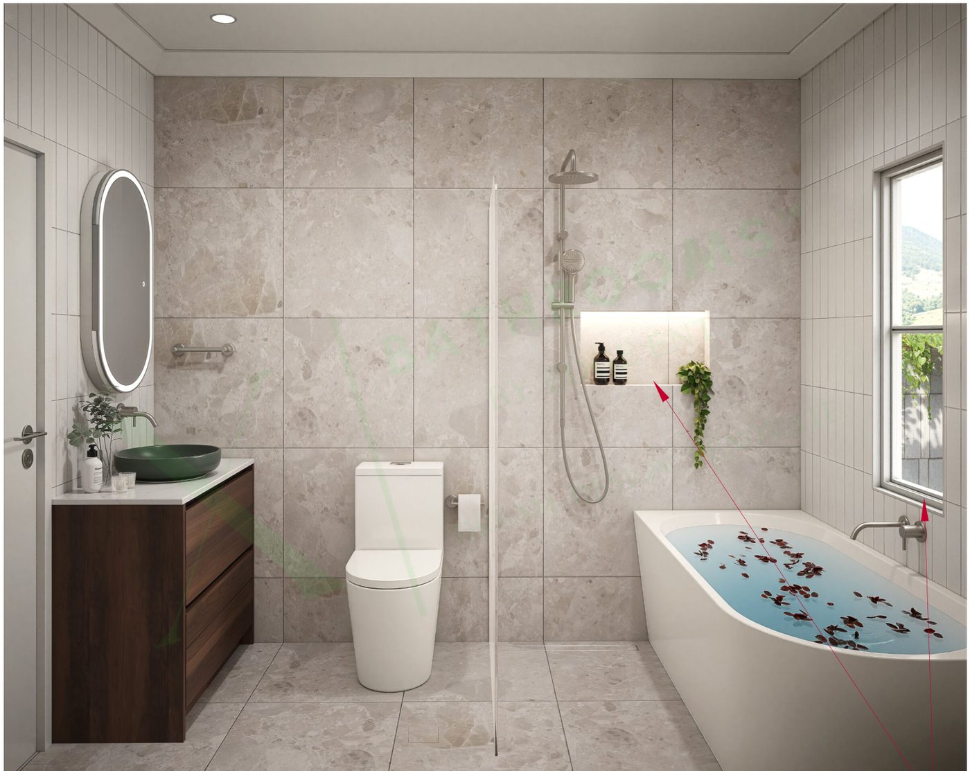 Sample page from an X Bathrooms design set
